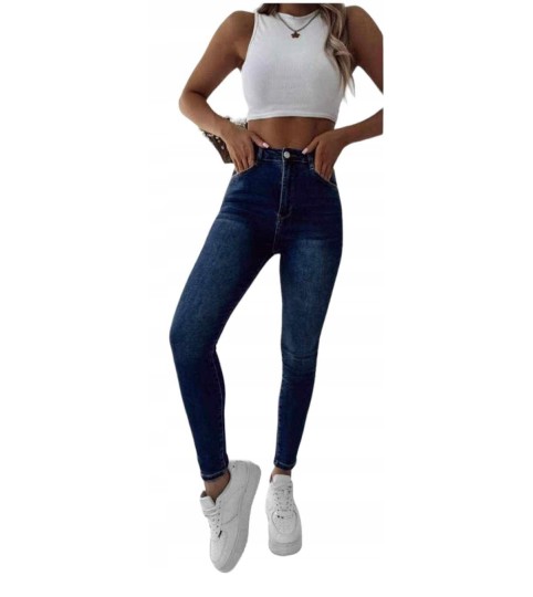 Spodnie damskie jeans modelujące push up